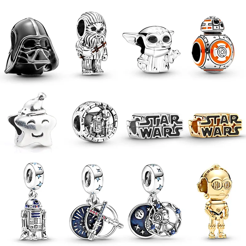 Disney Cartoon 925 Sterling Silver The Mandalorian Collection Charm Fit Original Bracelet Women Jewelry Christmas Gifts
