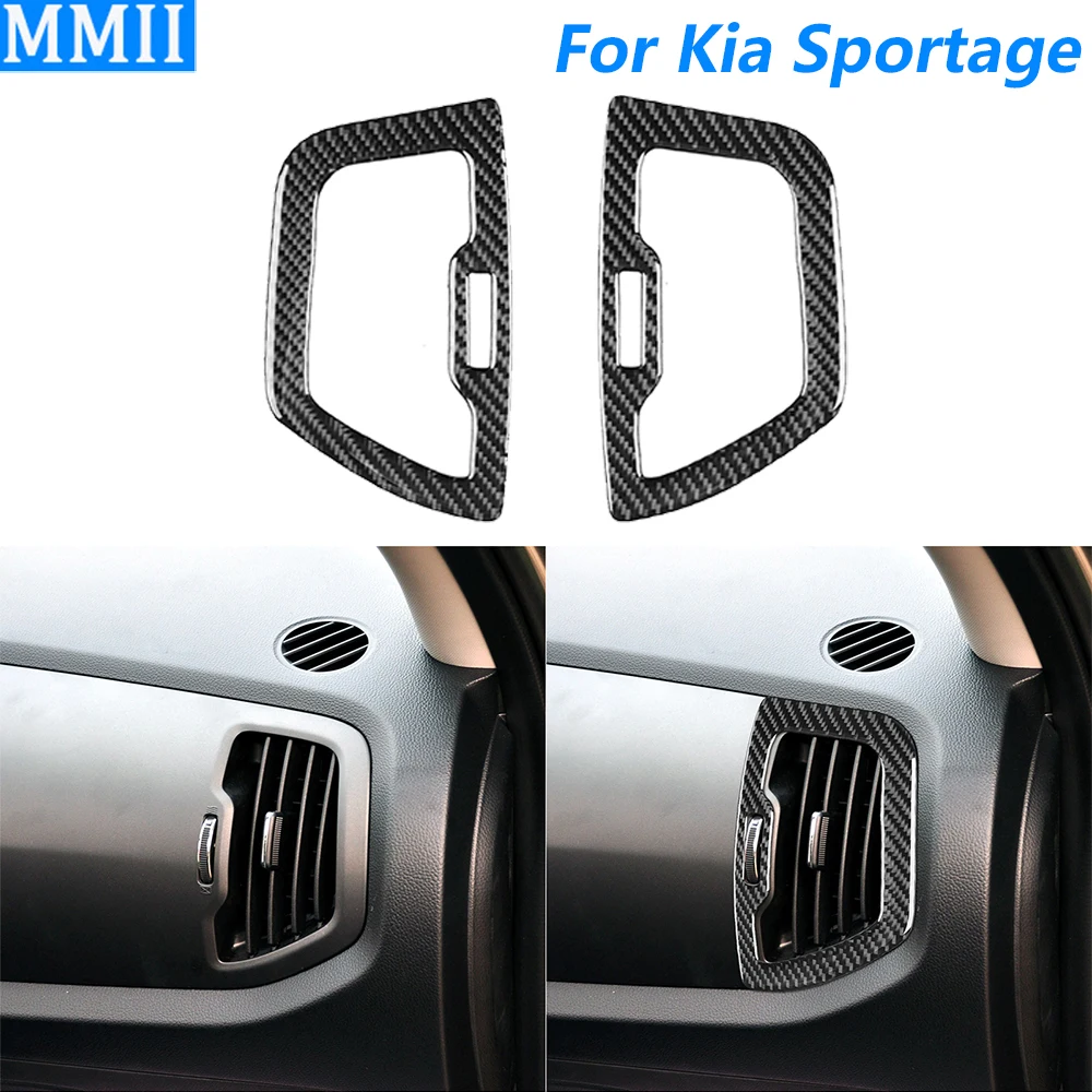 

For Kia Sportage 2011-2016 Carbon Fiber Both Sides Dashboard Air Outlet Vent Panel Trim Cover Car Accessories Decoration Sticker