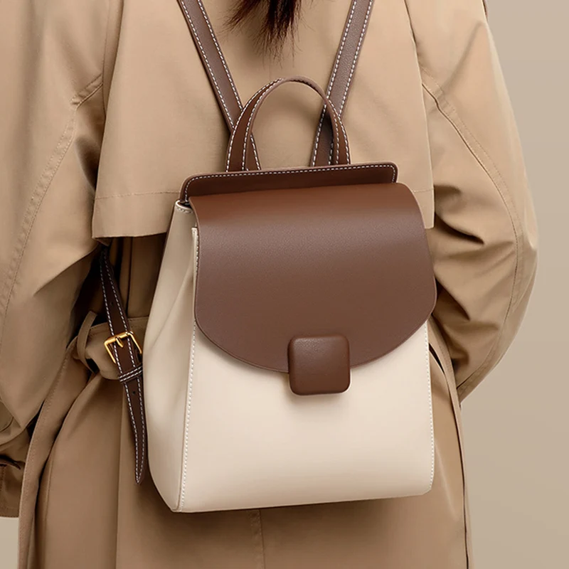 

Женская сумка-рюкзак из натуральной кожи большой вместимости, дизайнерская, класса люкс, для активного отдыха, высококачественная, универсальная, на каждый день