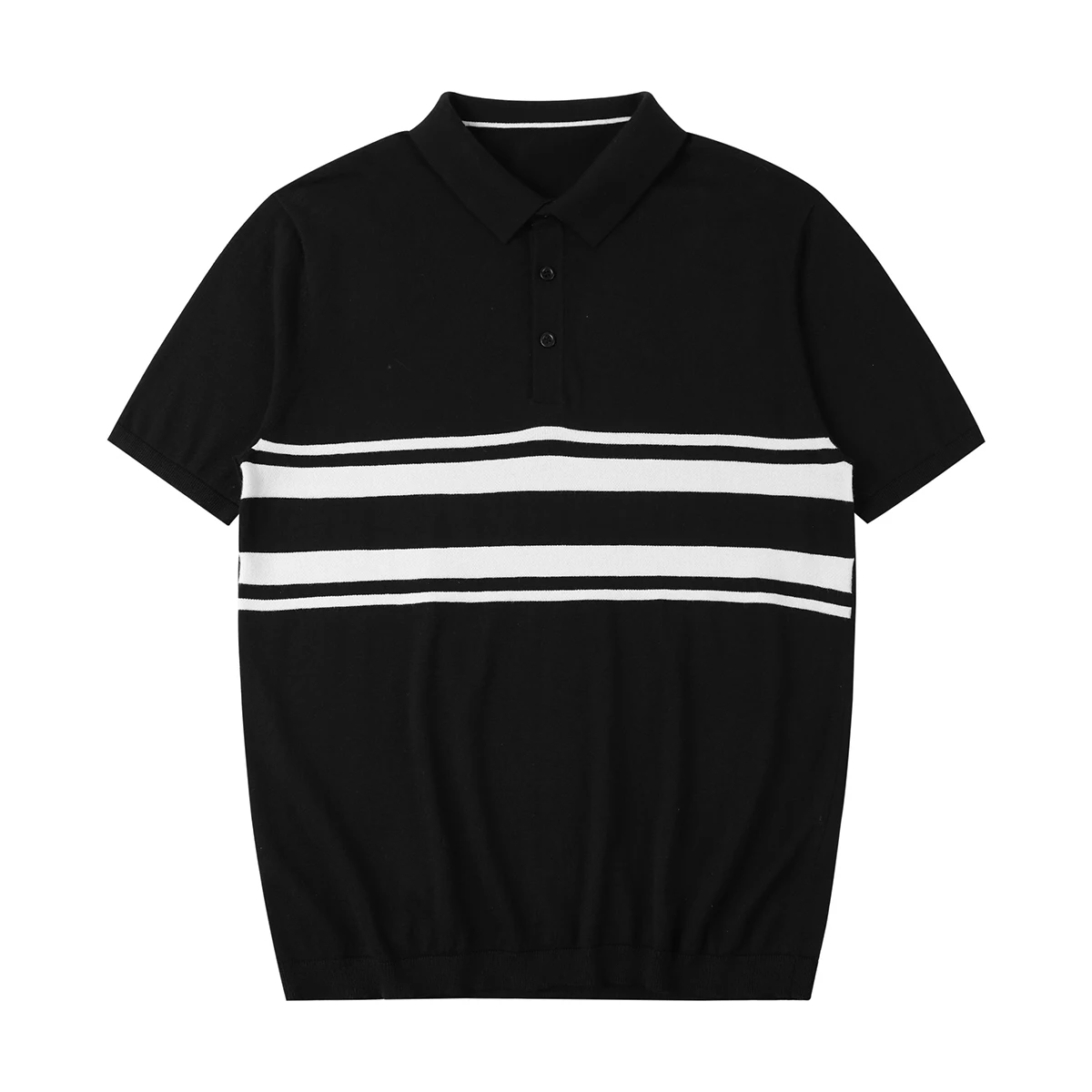 

Рубашка-поло мужская Трикотажная в полоску, с коротким рукавом