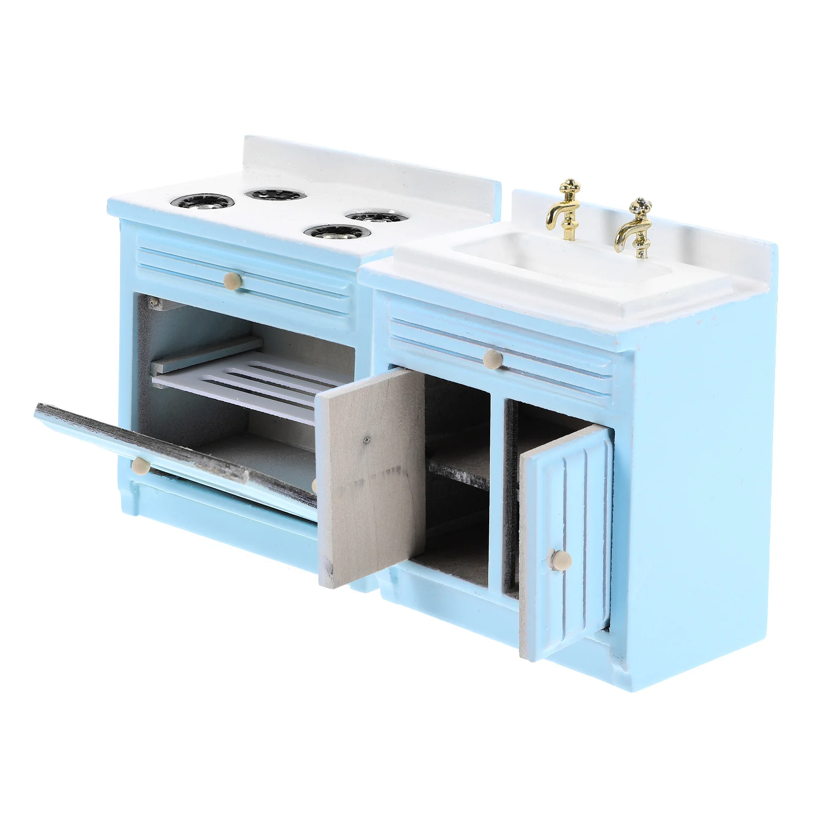 1 Set Mini Kitchen Accessories Sink Cabinet Stove House 1 12 Scale Miniature Furniture Model Decor Small Wash Basin