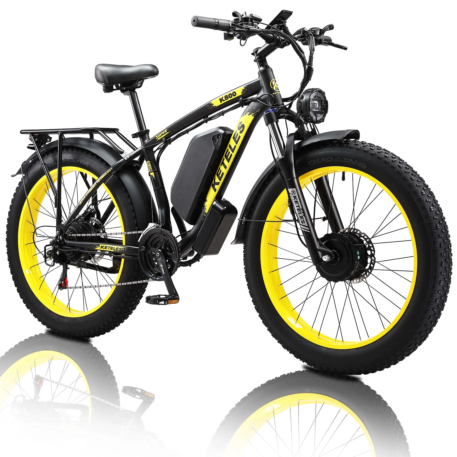 2000W Dual Motor K800 Electric Bicycle For Adults KETELES Snow Mountain Fat Bike 23ah Best Battery 48V Electric Hybrid Bike