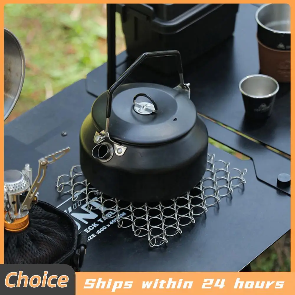 Outdoor-Frühlings-Isoliermatte aus 304 Edelstahl, Wärmeisoliermatte, Hitzebeständige Unterlage für Heiße Gerichte, Töpfe und Pfannen beim Camping