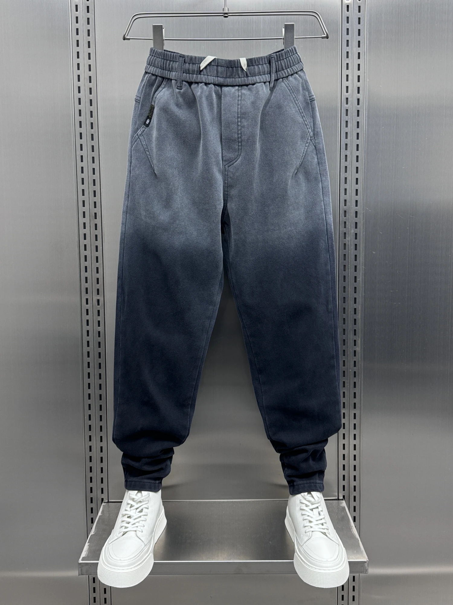 

Trendy Men's adient Color Slim Fit Harlan Pants Casual Wear Resistant Wear Spring Autumn Seasonal Sle Loose Flared Legs