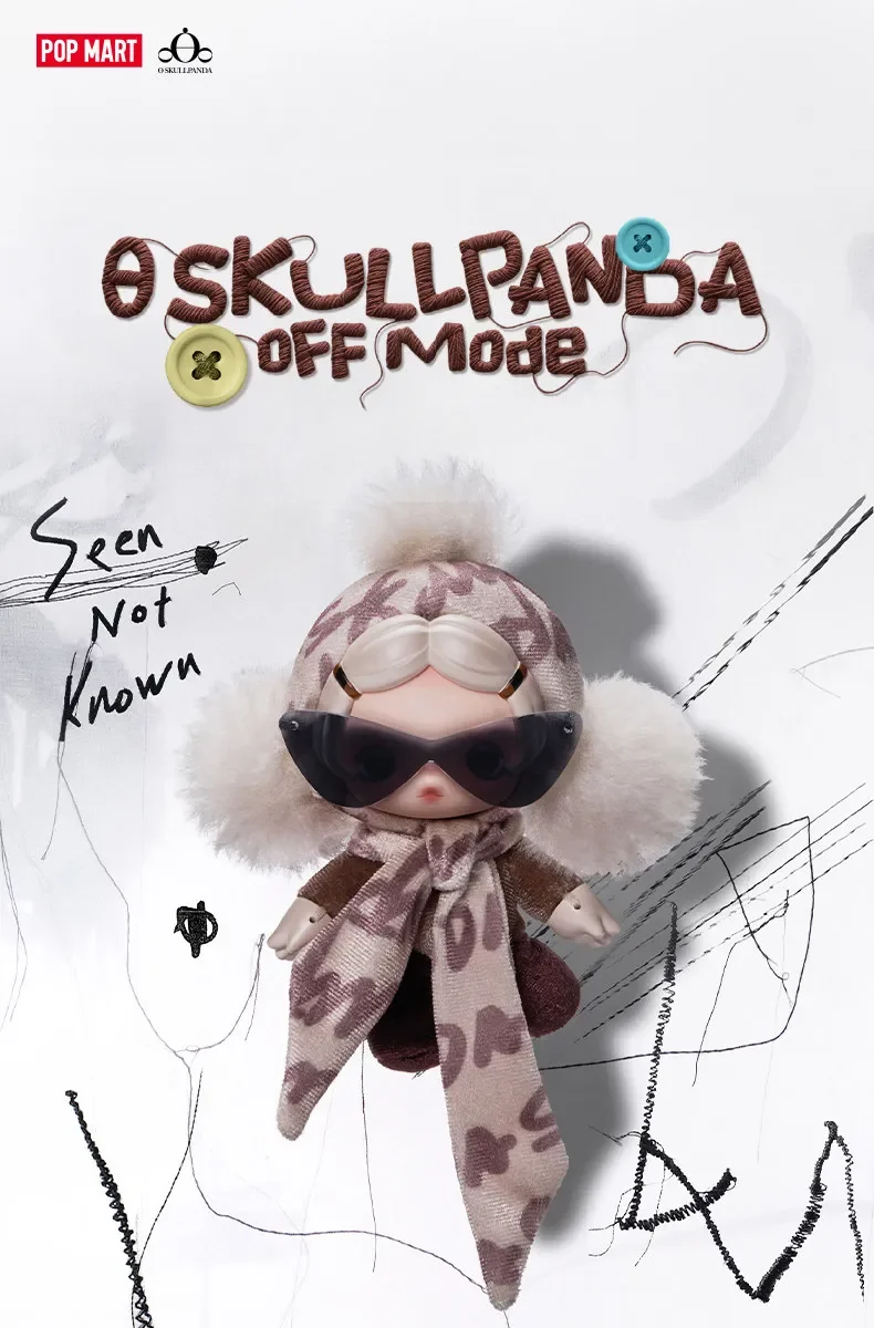 POP MART SKULLPANDA Off Mode Serie Plüschpuppen-Anhänger Blindbox Spielzeug Kawaii Anime Actionfigur Überraschungs-Mystery-Tasche Spielzeug – Detail 2