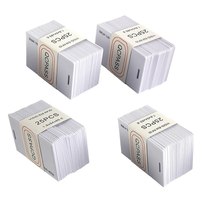 25Pcs/Lot 125Khz RFID EM ID TK4100 Thick Access Control System Card 1.8mm with 18 Inner Code