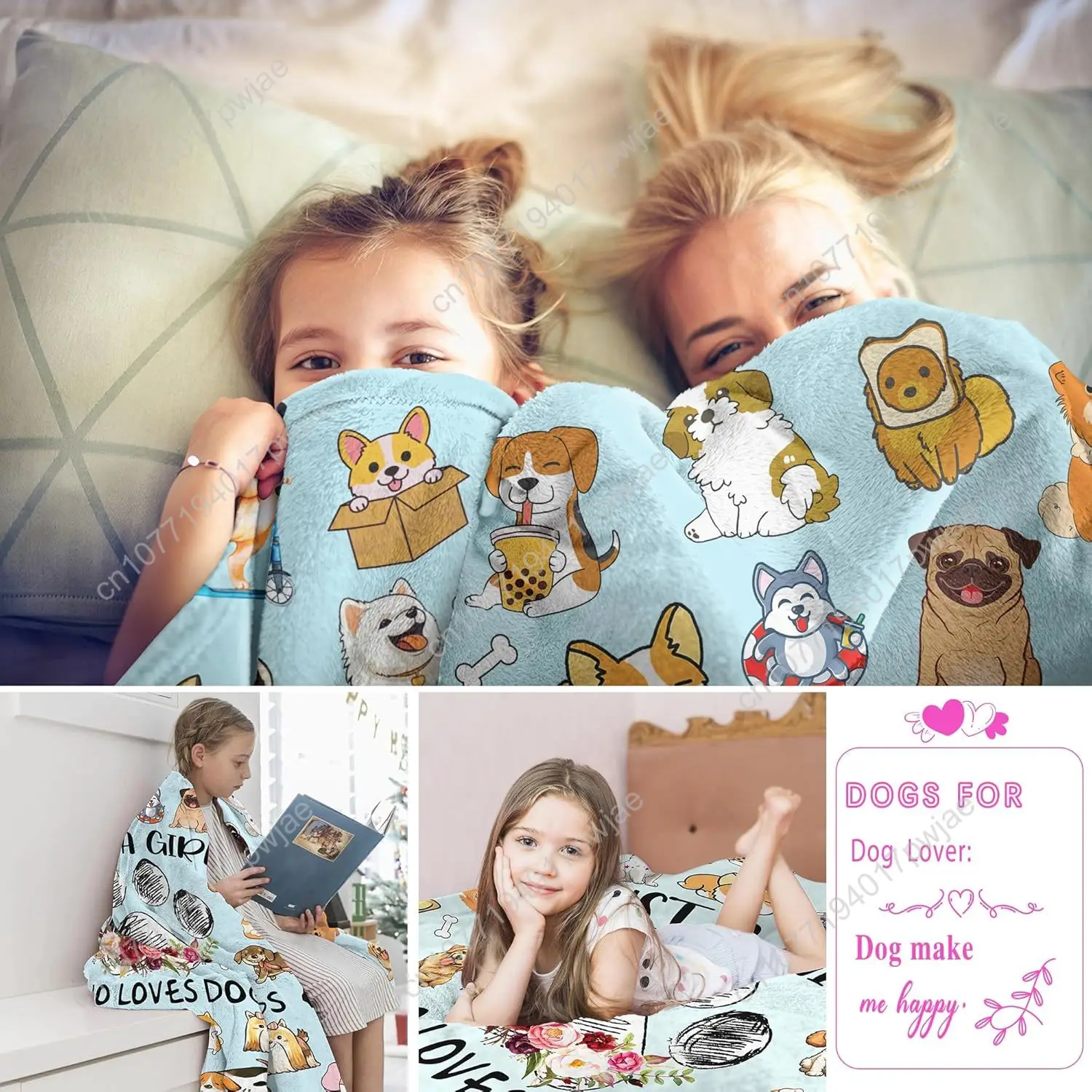 الكلب بطانية هدايا للنساء الفتيات لينة الفانيلا الكلب رمي بطانية الكلاب هدايا للكلاب عشاق هدايا عيد ميلاد الفراش ديكور للطفل