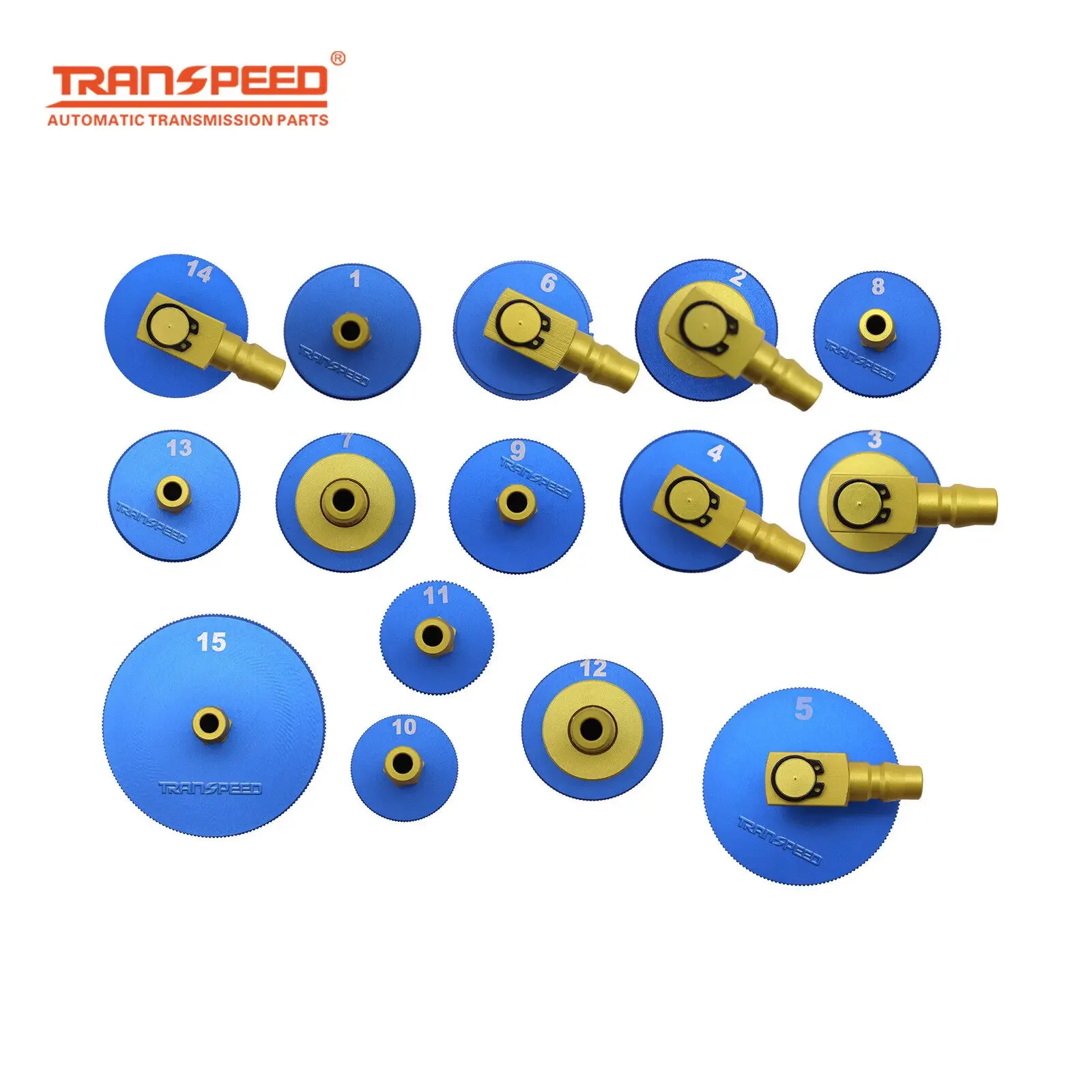 TRANSPEED 15PCS Car Brake Fluid Replace Tool Auto Oil Connector Bleeder Exchange