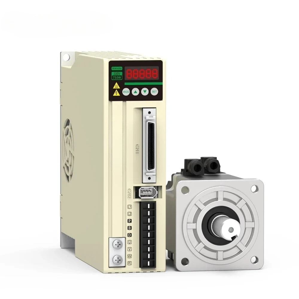 

80 мм серводвигатель 750 Вт 220 В 2,4 Нм драйвер переменного тока и комплект серводвигателя с энкодером 17-битное высокоточное управление RS485