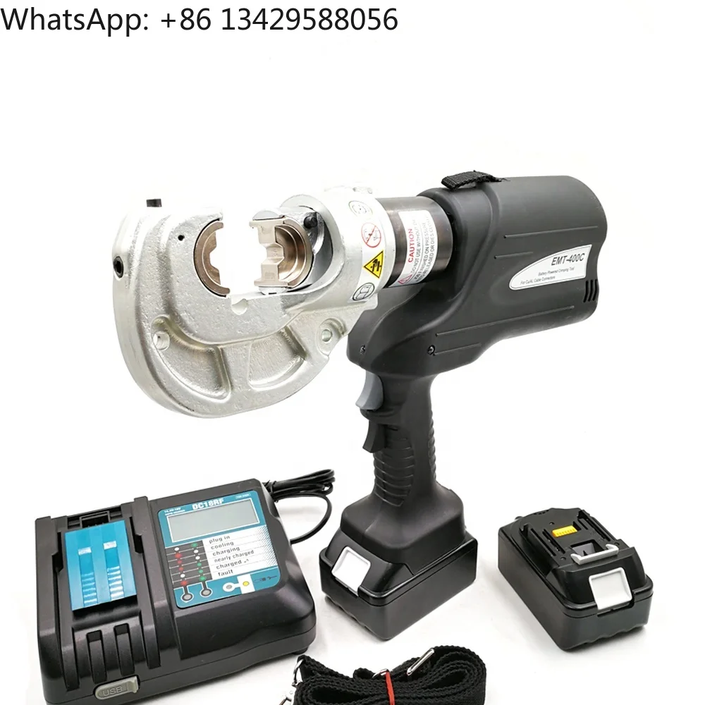 

Battery Cable Lug Crimping Tool 16-400mm2 EMT-400C Solar and Wind Energy System 12 Ton Hydraulic Press Crimper