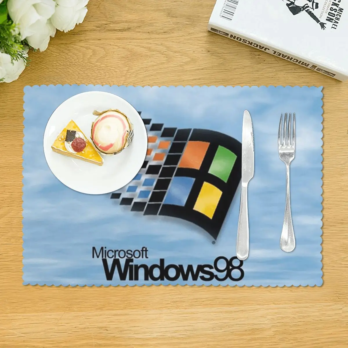 Windows 98 Start Screen Placemat Non-Slip Plate Mat for Dining Table Bowl Coaster Super Absorbent Mats