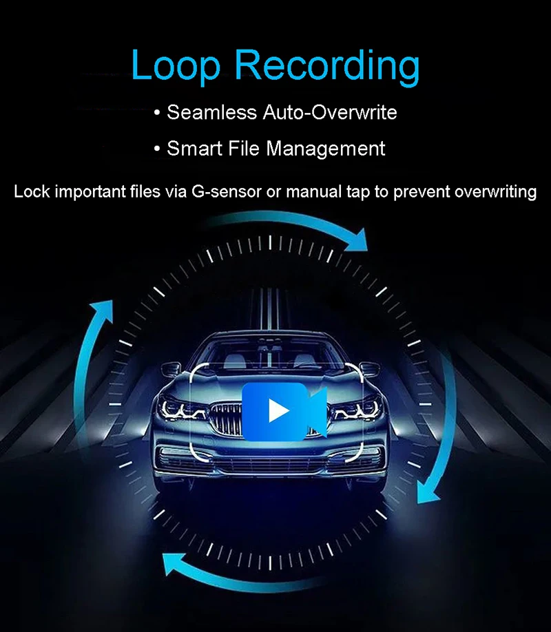 Streaming-Dashcam mit 4 Linsen, Voll-Touchscreen, App-Steuerung, 24-Stunden-Parkmodus, Nachtsicht, Bewegungserkennung, G-Sensor, Zeitraffereffekt, Privatsphäre-Aufzeichnung – Detail 15