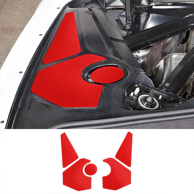 For Chevrolet Corvette C8 Stringray Z51 Z06 2020-2022 Car Engine Hood Compartment Panel Trim Sticker Aluminum Alloy Accessories