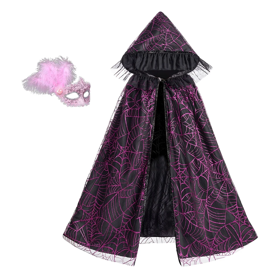 Baby Kinder Geburtstag Party Maske Zauberstab Dress Up Performance Kleidung Halloween Zauberer Cosplay Umhang Mädchen Hexe Kostüm Sets