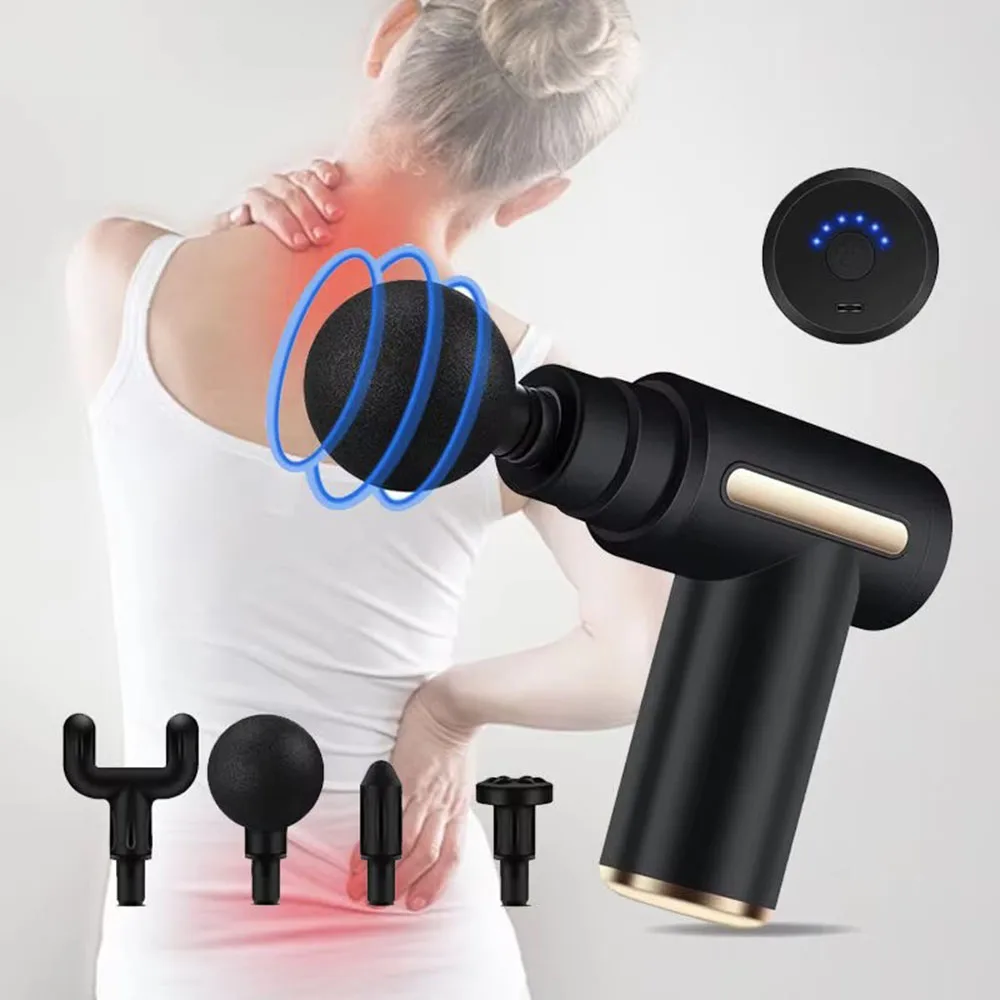 

Mini Wireless Fitness Massager Smart Muscle Relaator Fascia Gun High Speed Deep Tissue Vibration Body Fascial Massage Gun