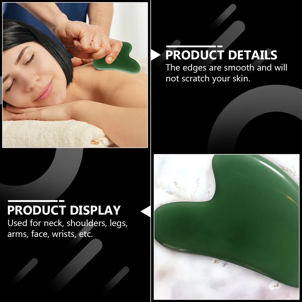 

Green Scraping Board Massage Supply Aventurine Jade Scraper Tool Professional Massager
