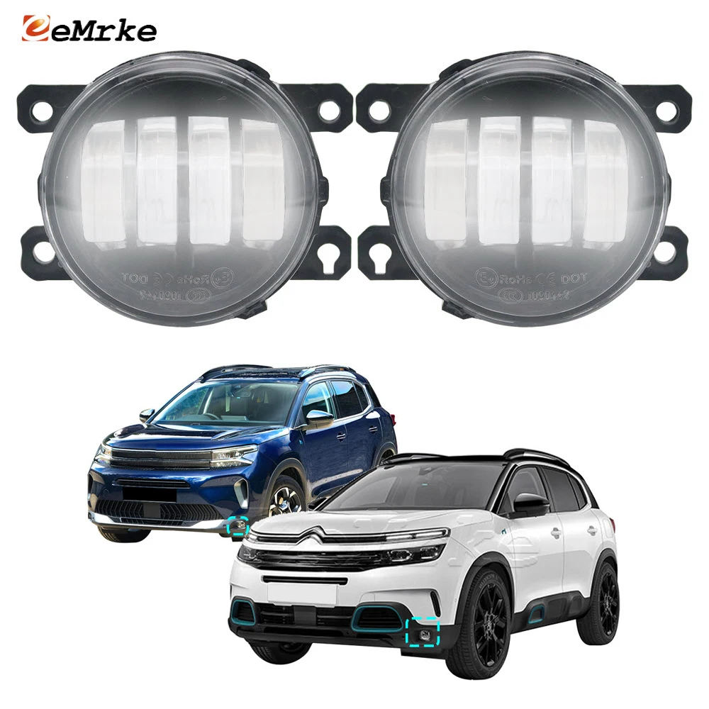 Led Lights Assembly for Citroen C5 Aircross 2018 2019 2020 2021 2022 2023 Fog Lamp Car Front Bumper Daytime Running Light 12V