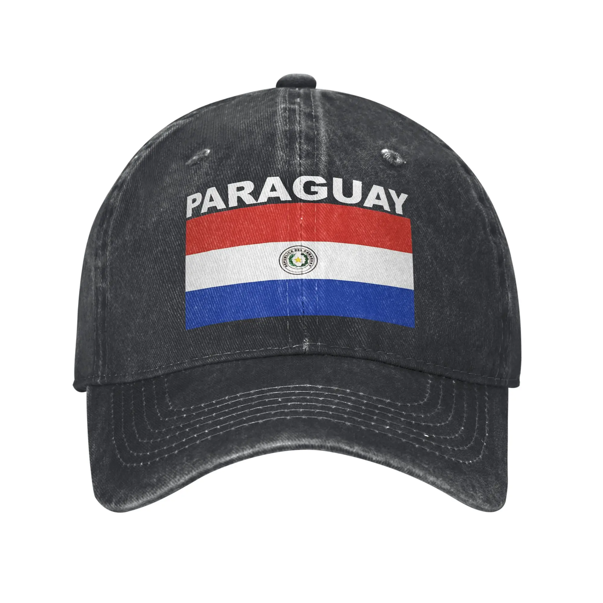 Paraguay Flag Trucker Hat Merch For Unisex Baseball Caps  Vintage Wear Sun Caps Adjustable