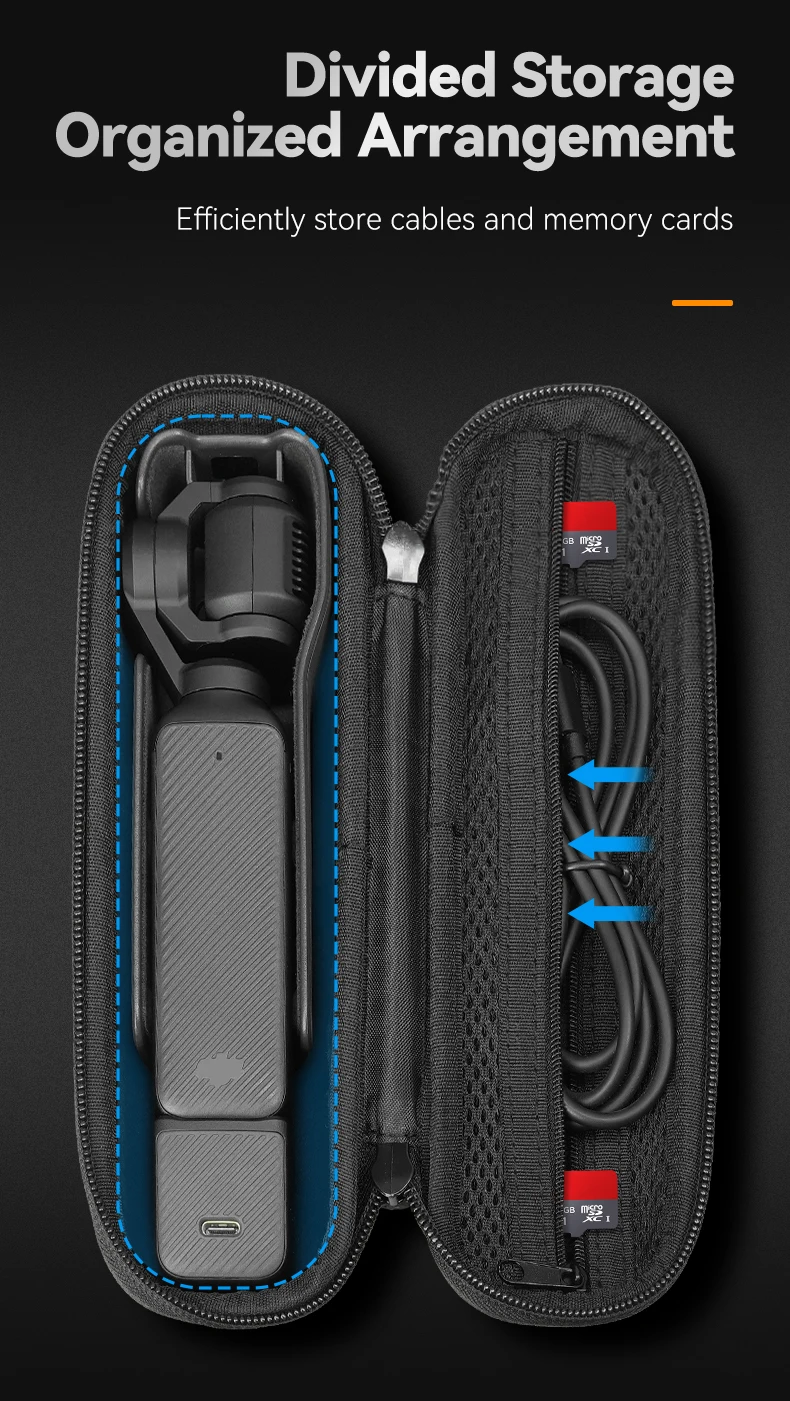 TELESIN Mini-Schutztasche für DJI Pocket 4 Pocket 3 Tragetasche Wasserdichte Aufbewahrungsbox für DJI Pocket 3 Zubehör – Detail 4