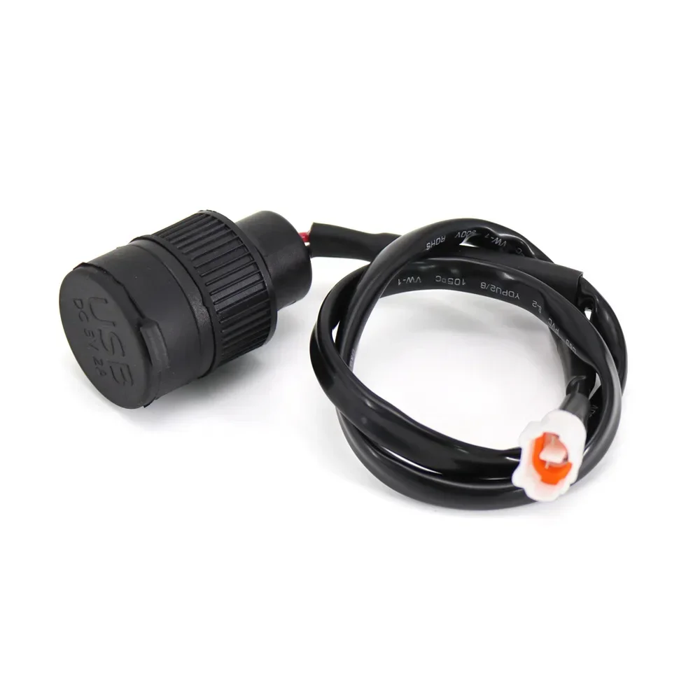 Motorcycle Dual USB Charging Black 5V-2A Adapter Mobile Dual Port Lighter Suitable For Honda Rebel CM500 300 ABS