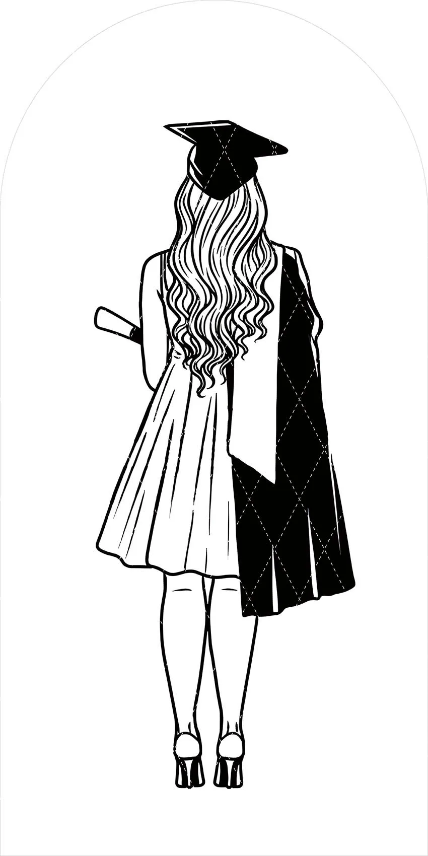 Mehofond-telón de fondo para arco de posgrado, cubre fiesta de graduación universitaria, mortero de escuela secundaria, decoración de vestido académico