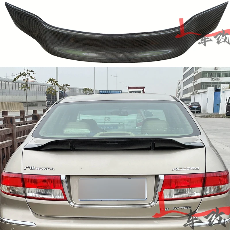 For Honda 7th R CL7 Generation Accord Modified True Carbon Fiber Rear Spoiler True Carbon Fiber Rear Wing Adhesive Mount