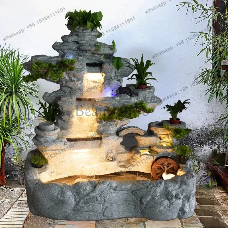 garden decoration rockery water fountain fish pond ornament landscaping arrangement
