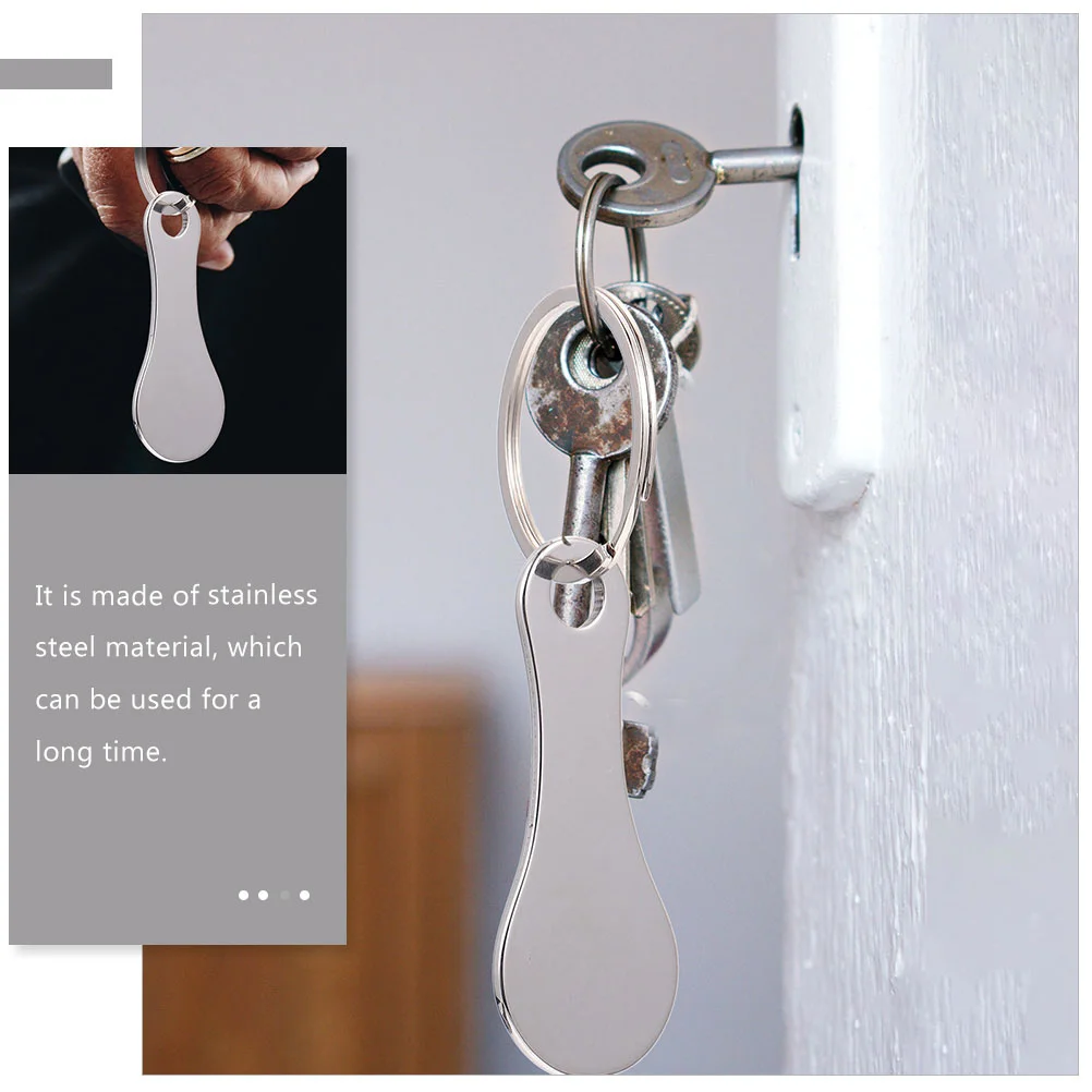 Cart Token Portable Key Ring Wagons of The Lid Shopping Quarter Holder Keychain Rings Pendant