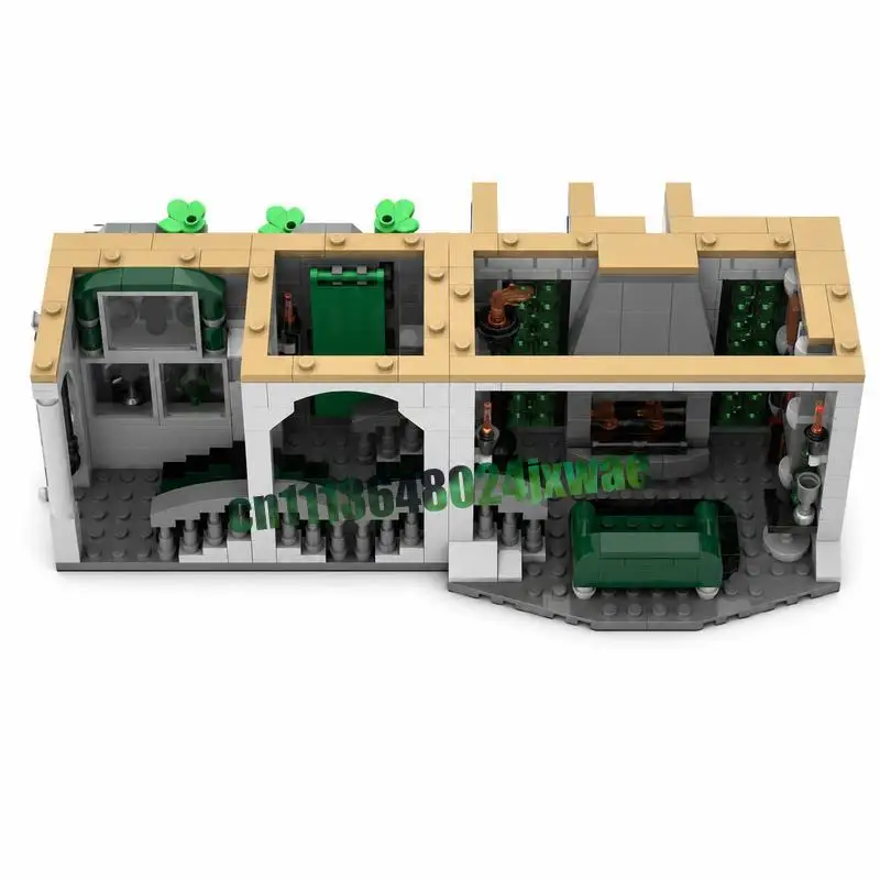 NEW 634 PCS Slytherin Common Room MOC Building Blocks Custom Assembly DIY Creative Model Puzzle Educational Toy Collection Gift