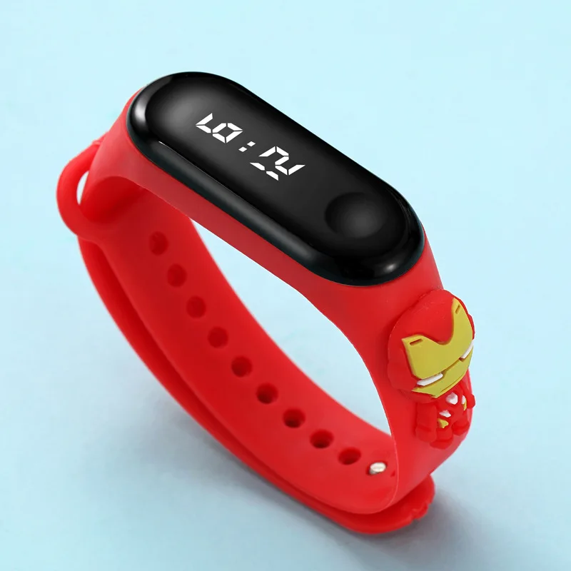 Disney-reloj deportivo para niños, pulsera electrónica LED resistente al agua, Hulk, iron Man, Xiaomi, regalo de cumpleaños