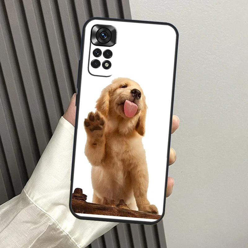 골든 리트리버 강아지 케이스 샤오미 레드미 노트 13 14 프로 12 11 10 9 11S 12S 레드미 14C 13C 15C 10C 12C 15 펀다