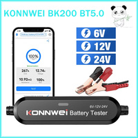 KONNWEI Battery Tester BK200 Car Charger 12V 24V 6V Inspection Tools BK100 Motorcycle Automotive Battery Analyzer PK KW650 KW510