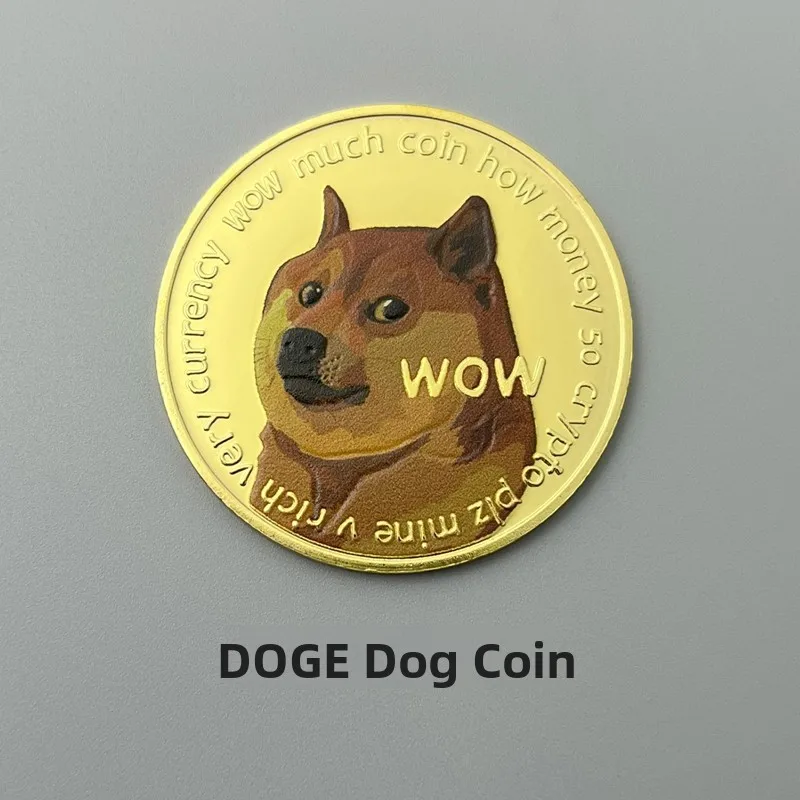 عملة افتراضية تذكارية إبداعية: بيت كوين، إيثيريوم، دوجكوين، عملة عالمية، هدية بتصميم لطيف وناعم للجنسين #5