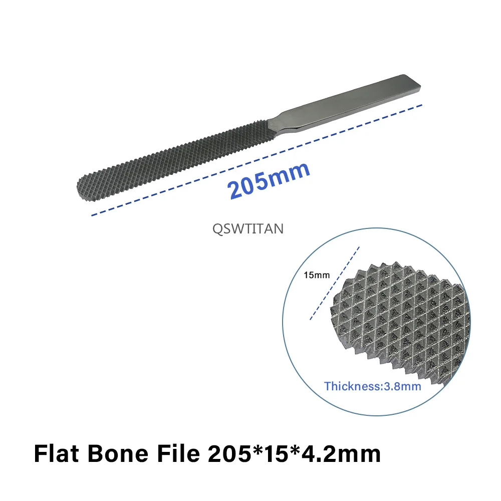 Stainless Steel Flat Bone File 205mm Orthopedics Surgical Instruments
