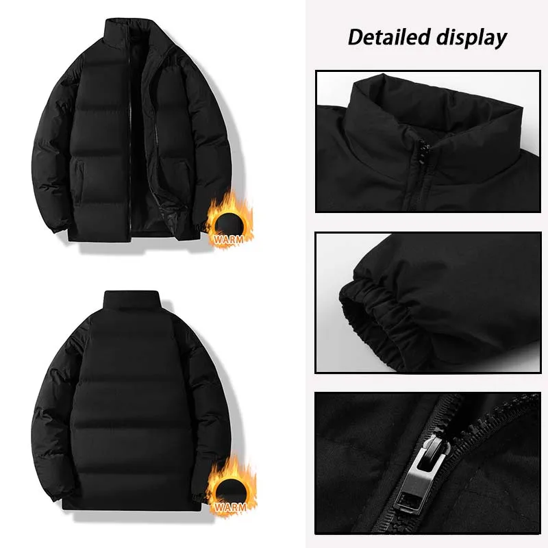 New Men's Thickened Cotton Coat Winter Jacket Women Trendy Casual Loose Coat Windproof Warm Cotton Coat Comfortable Jacket