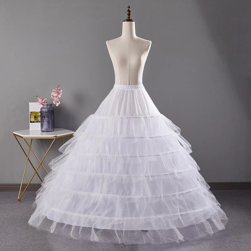 Women Flower Style Lolita Petticoats Crinoline Inner Bustle Cosplay Tutu Puffy Skirt Under Wedding Dresses Ball Gown Crinolines