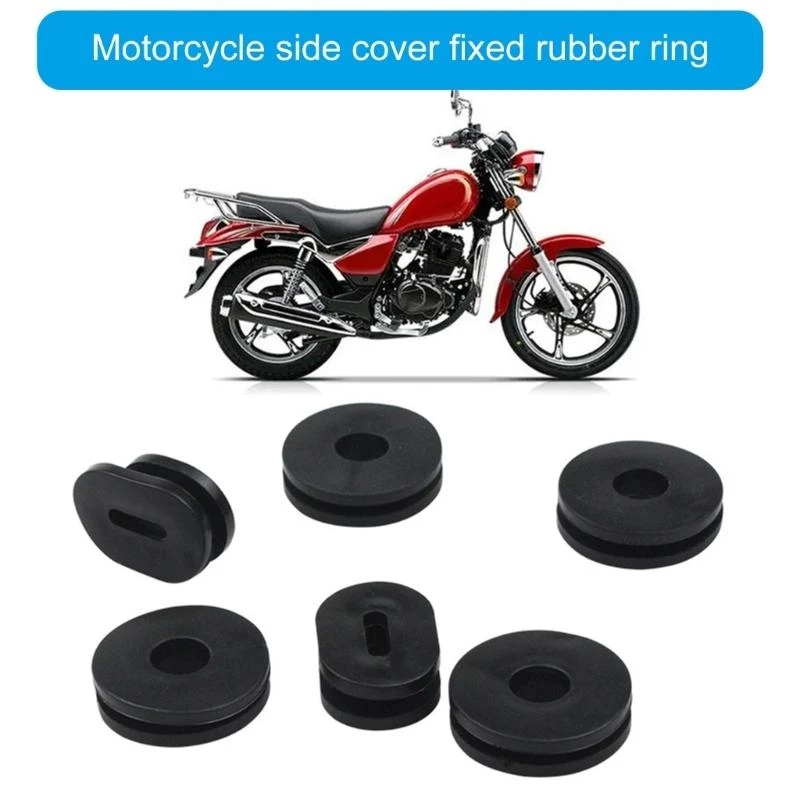 6Pcs/12pcs Replacement Rubber Gasket Motorcycle Fairing Side Cover Grommets Side Panel Fairing Washer Spacer for GS125 D7YA