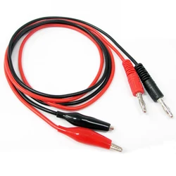 1m Alligator Cilp zu av Bananen stecker Test kabel Anschluss Dual Tester Sonde 35mm Krokodil clip für Multimeter Messwerk zeug