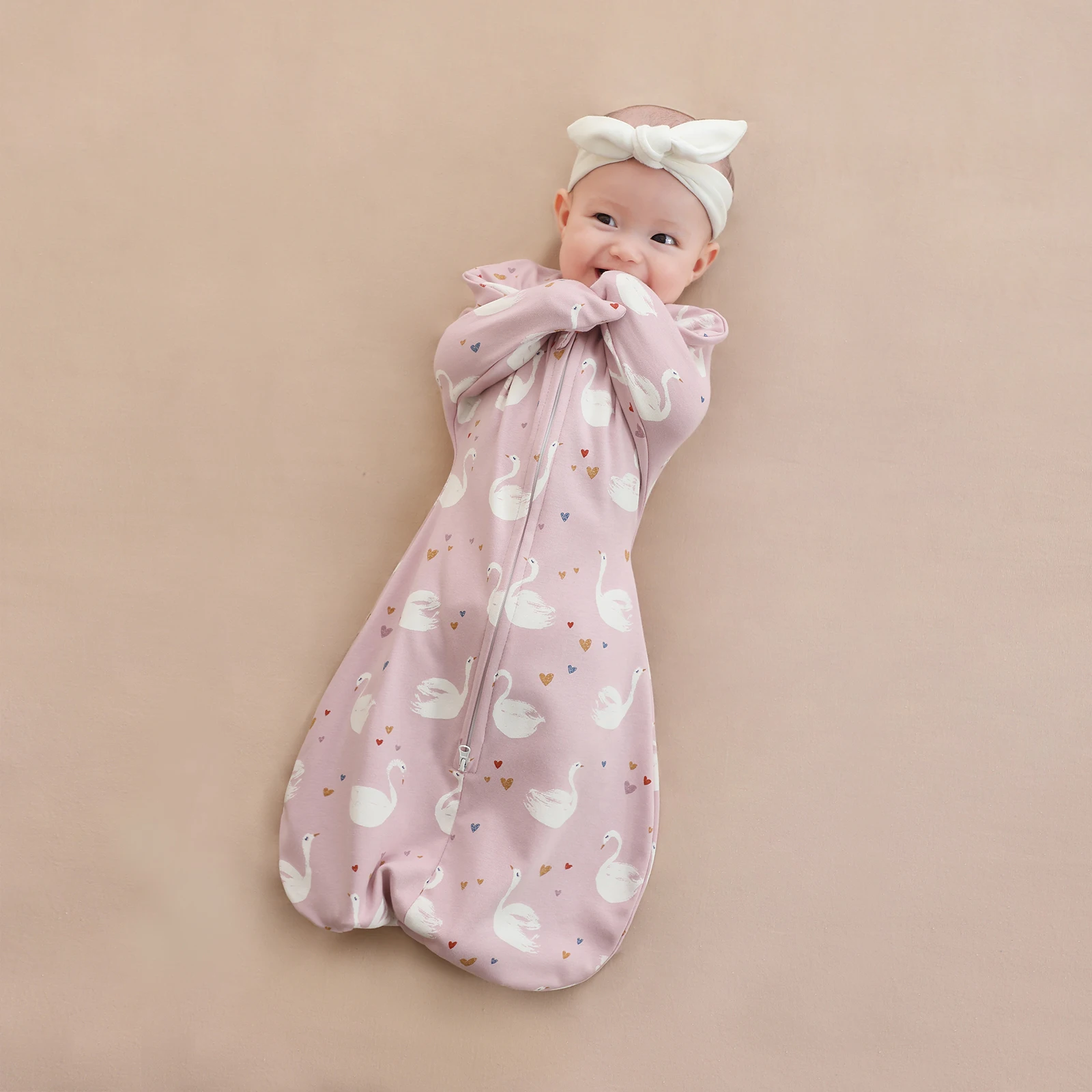 100% Cotton Baby Swaddle Blanket: Anti-Startle Newborn Wrap, Baby Sleeping Bag, Anti-Kick Swaddle