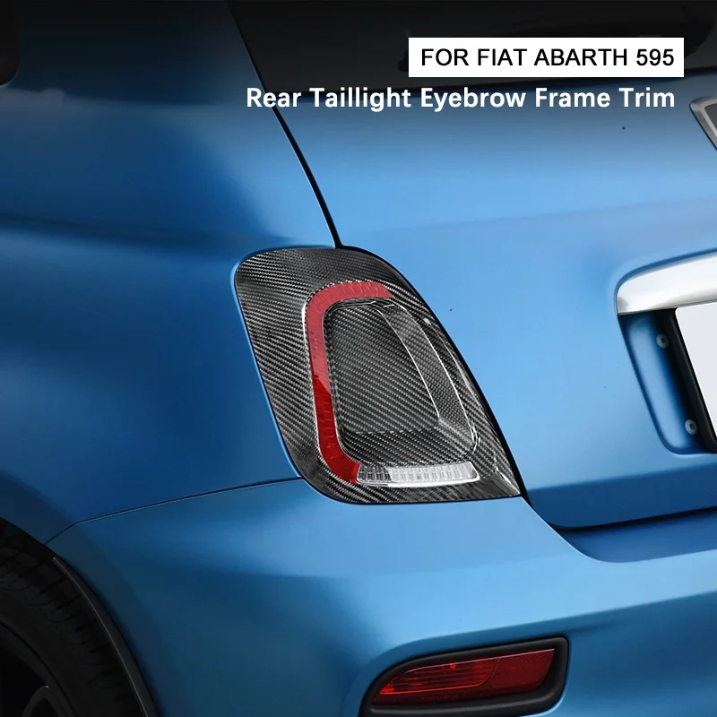 

Для Fiat 500 задний фонарь задний фонарь крышка для бровей из натурального углеродного волокна 3D декоративная наклейка