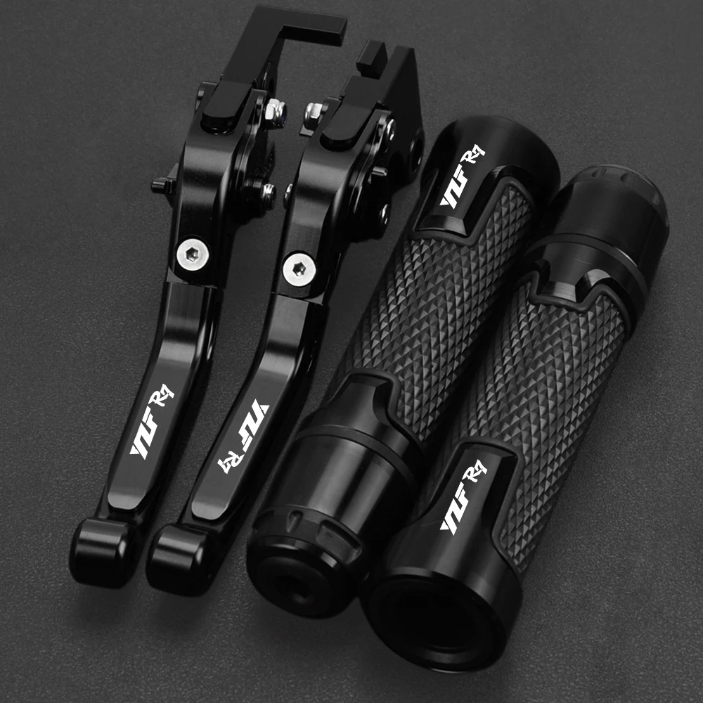 

2024 Adjustable Folding Brake Clutch Levers Handlebar grips Ends YZF R7 Motorcycle Accessories For yamaha YZFR7 YZF-R7 2023 2022