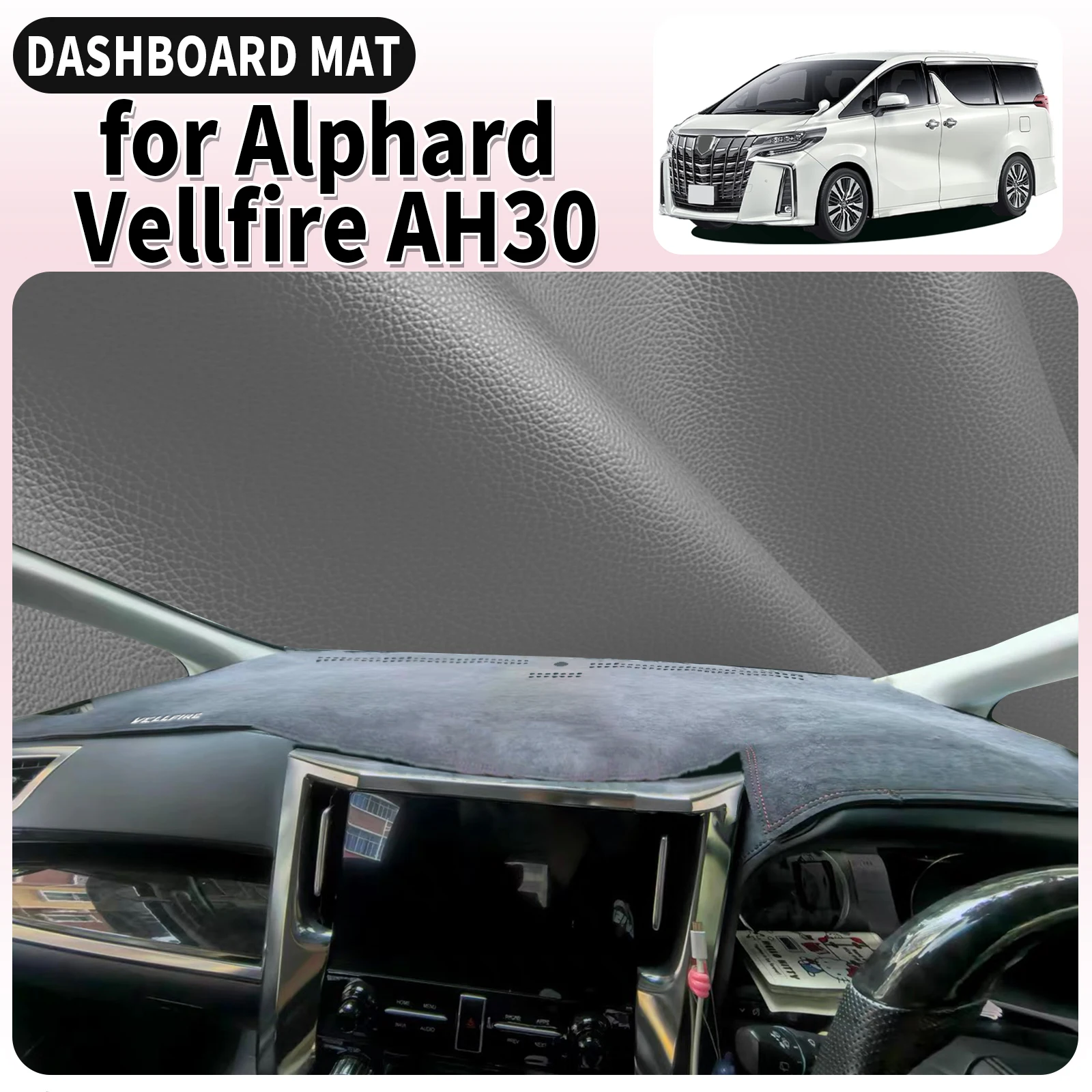 

fit for Toyota Alphard Vellfire 30 AH30 2015-2020 RHD Dashmat Dashboard Cover Pad Accessories DashMat Sunshade Protective Carpet