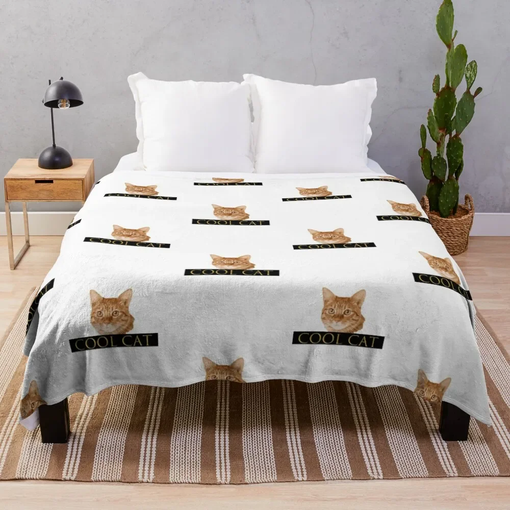 

Cool Ginger cat Throw Blanket sofa bed Warm wednesday Heavy Blankets