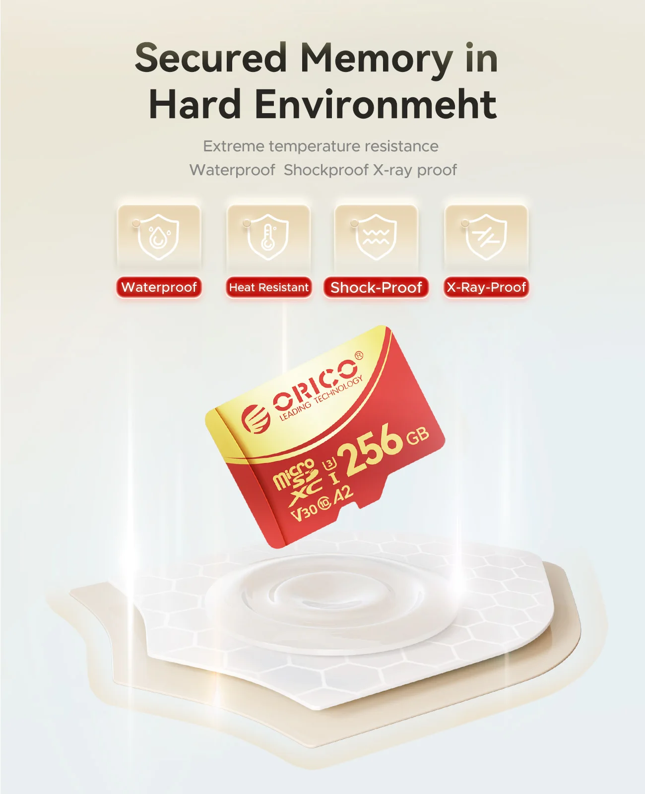 ORICO 64GB MicroSDXC UHS-I Speicherkarte, 180MB/s, 4K UHD Aufnahme, U3, Klasse10, V30, A1, Micro SD für Actionkamera, Dashcam – Detail 14