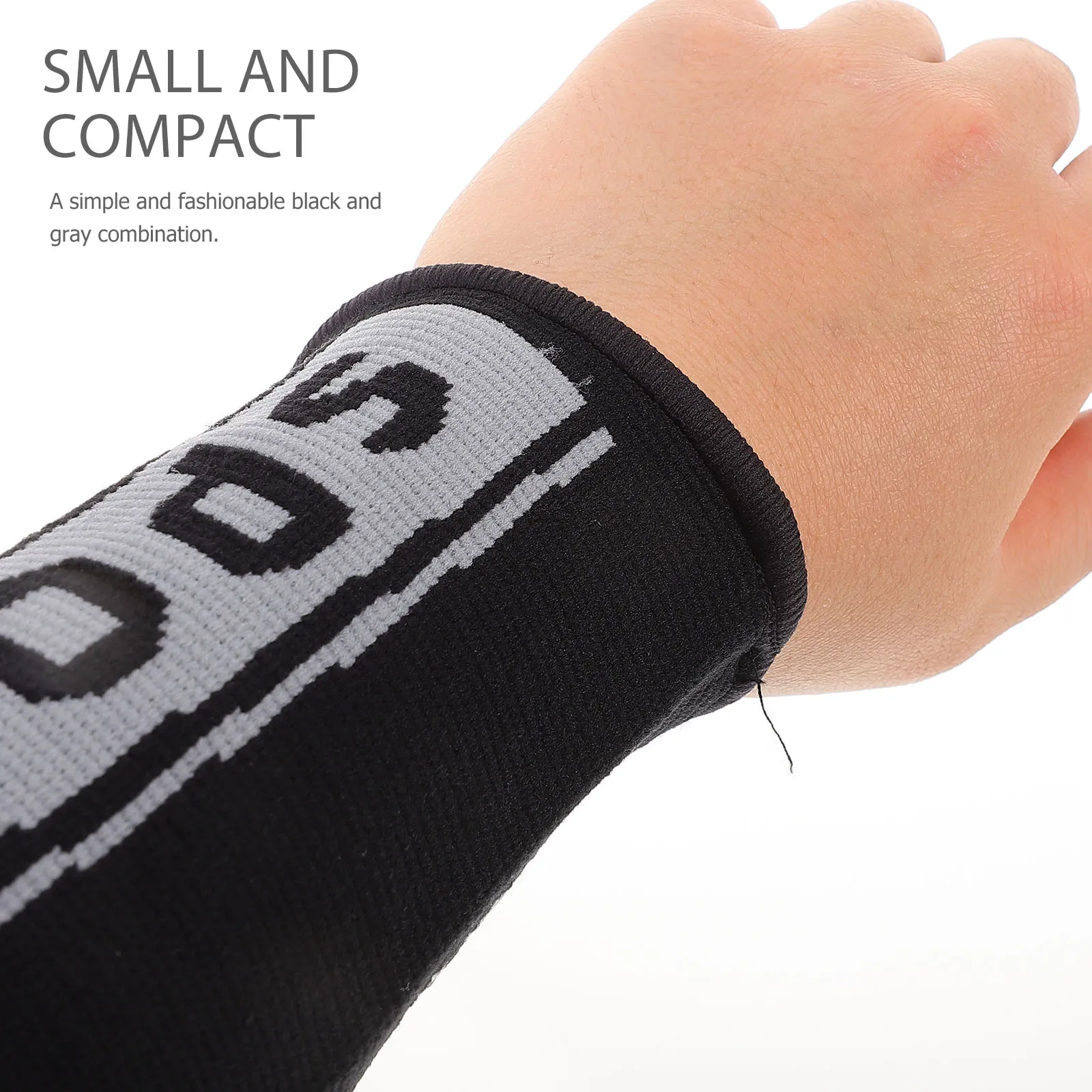 

Extended Arm Volleyball Sleeves M Black Grey Wrist Guard Compression Strap Elbow Protector Bands Basketball Cycling Sports