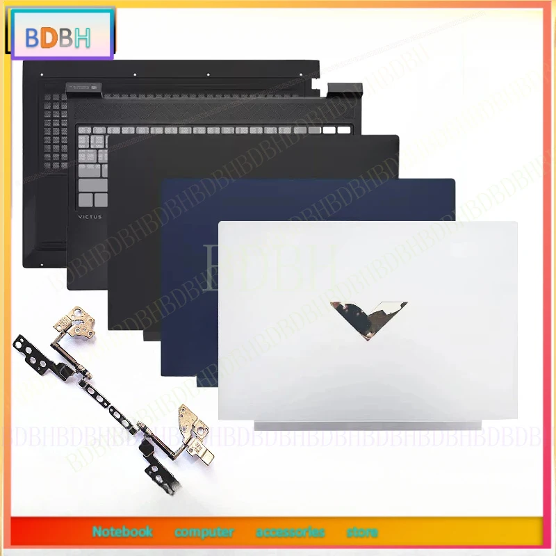 NEW For HP Victus 16.1inch 16-R 16-S TPN-C169 Laptop LCD Back Cover Front Bezel Palmrest Bottom Case Replacement Keyboard hinge