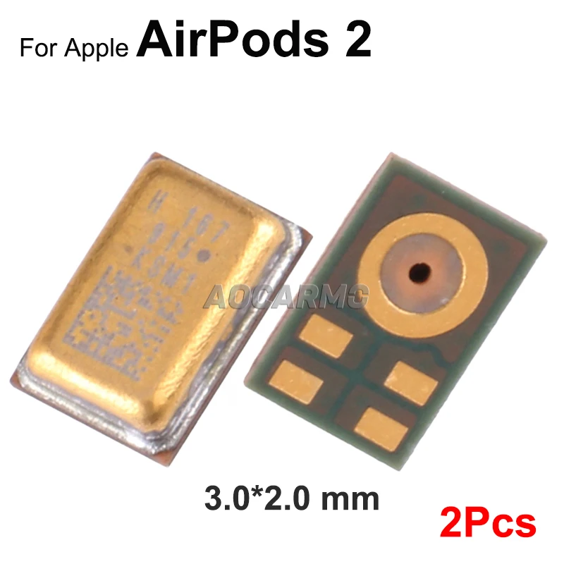 Aocarmo 2Pcs Microphone Speaker For Apple AirPods 1 / 2 / 3 / Pro Airpods Max Replacement Parts