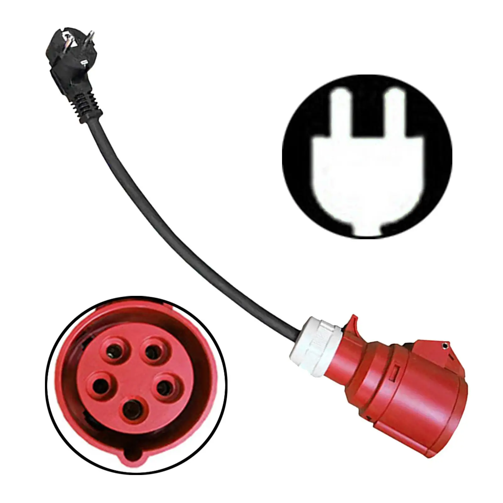 

Schutzkontakt Plug to Cee Adapter 5 Pin 16A Coupling Socket 50 cm Converter