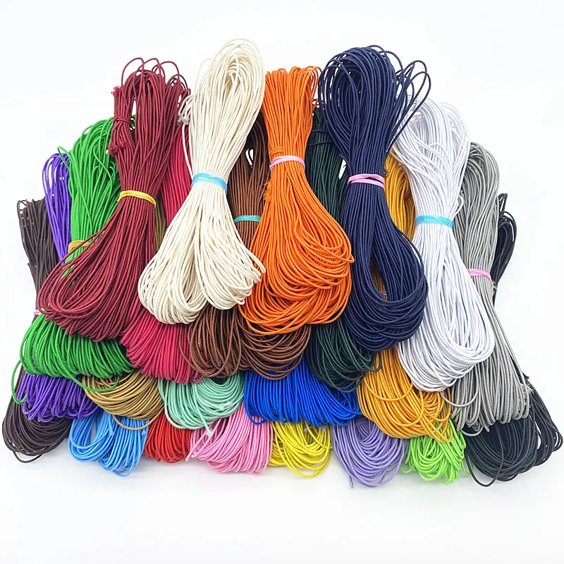 New 1.0mm 21yards Colour High-Elastic Round Elastic Band Rubber Band Elastic Cord Diy Sewing Craft