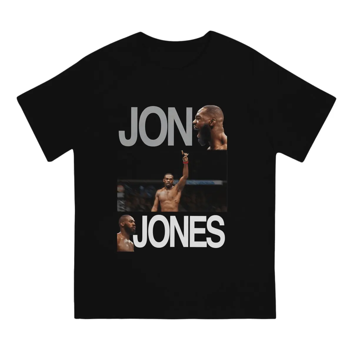 Funny Jon Jones Win T-Shirt for Men Round Collar Pure Cotton T Shirt Jon Jones Short Sleeve Tees Gift Idea Clothing